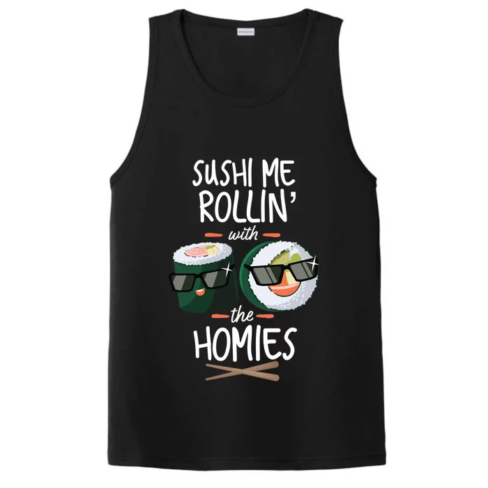 Funny Japanese Sushi Lover Gift Performance Tank