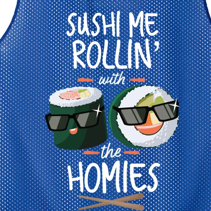 Funny Japanese Sushi Lover Gift Mesh Reversible Basketball Jersey Tank