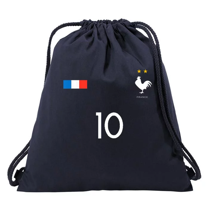 FRANCE JERSEY SHIRT 10 FRENCH FOOTBALL SOCCER MEN WOMEN KIDS Drawstring Bag