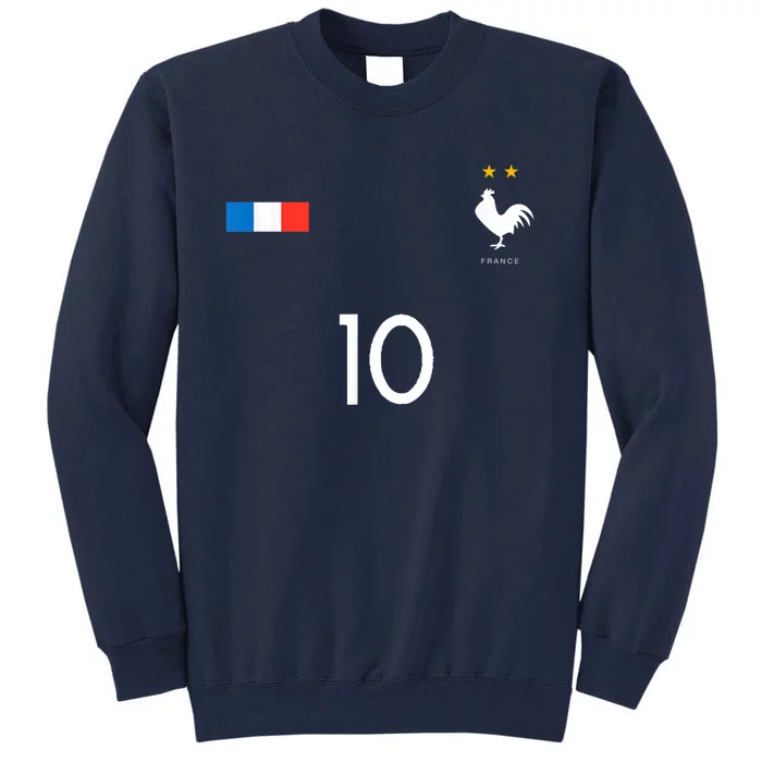 FRANCE JERSEY SHIRT 10 FRENCH FOOTBALL SOCCER MEN WOMEN KIDS Tall Sweatshirt