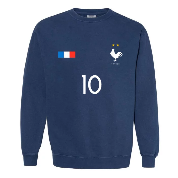 FRANCE JERSEY SHIRT 10 FRENCH FOOTBALL SOCCER MEN WOMEN KIDS Garment-Dyed Sweatshirt