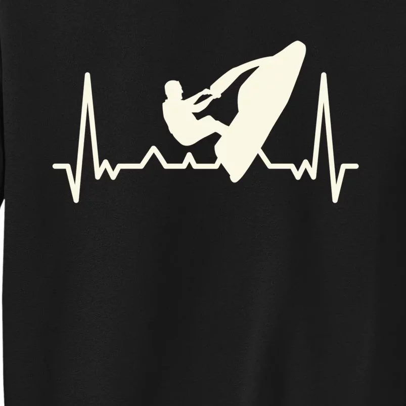 Funny Jet Ski Water Skier Heartbeat Heart Water Sports Gift Sweatshirt