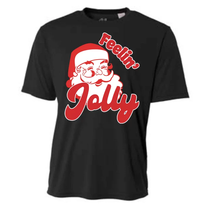 Feelin Jolly Santa Claus Christmas Holiday Cooling Performance Crew T-Shirt