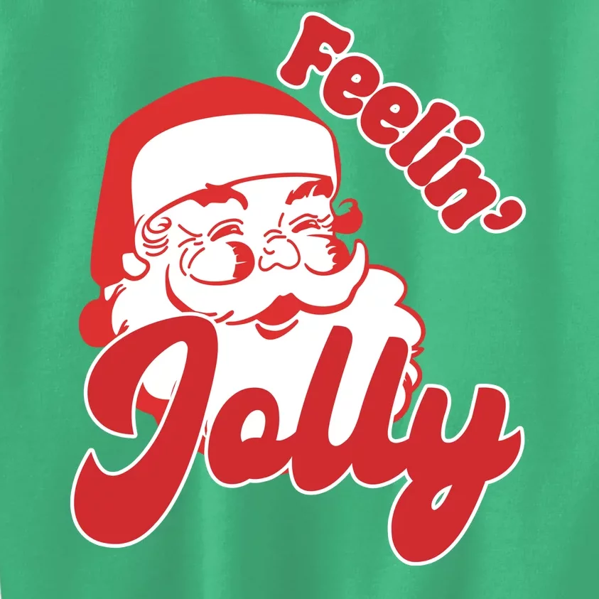 Feelin Jolly Santa Claus Christmas Holiday Kids Sweatshirt