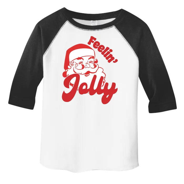 Feelin Jolly Santa Claus Christmas Holiday Toddler Fine Jersey T-Shirt