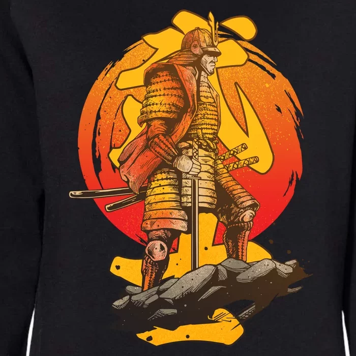 Firey Japanese Samurai Warrior Womens California Wash Sweatshirt