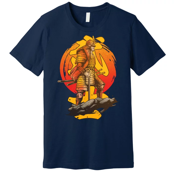 Firey Japanese Samurai Warrior Premium T-Shirt