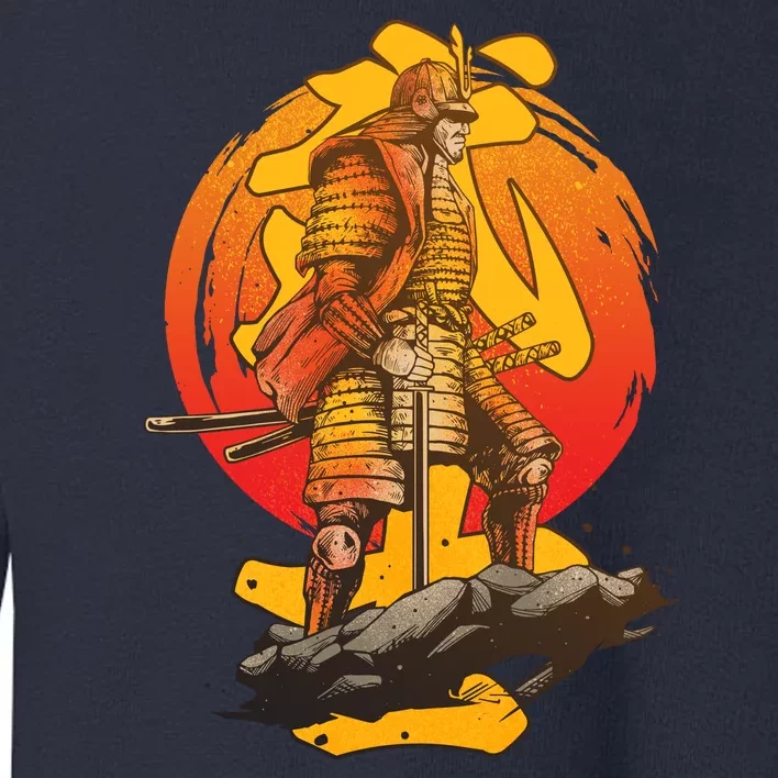 Firey Japanese Samurai Warrior Toddler Sweatshirt