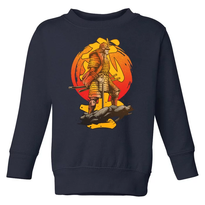 Firey Japanese Samurai Warrior Toddler Sweatshirt