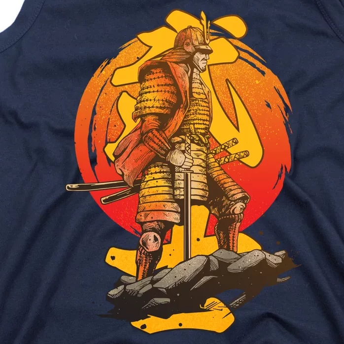 Firey Japanese Samurai Warrior Tank Top