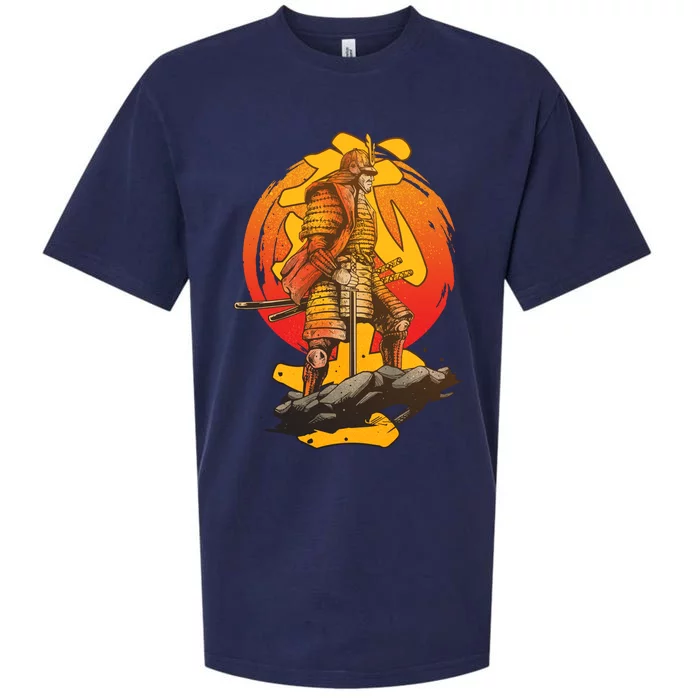 Firey Japanese Samurai Warrior Sueded Cloud Jersey T-Shirt