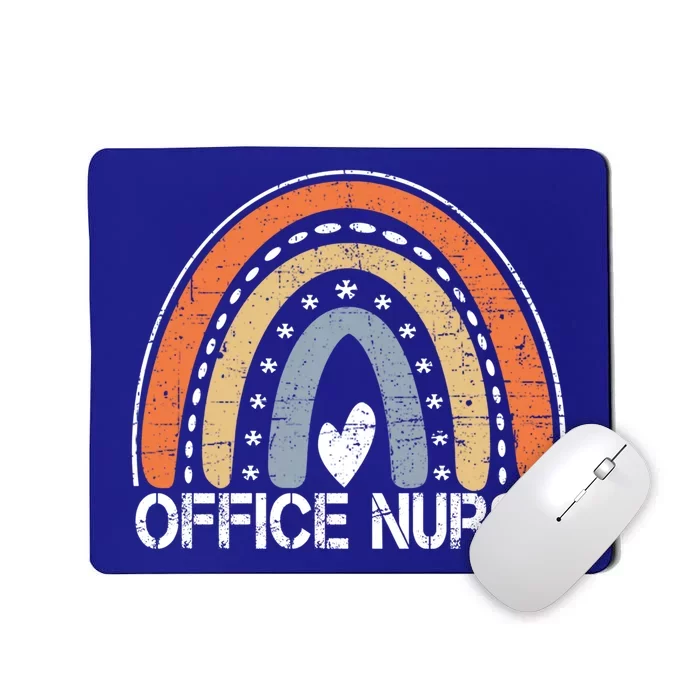 Funny Job Title Worker Vintage Rainbow Office Nurse Cute Gift Mousepad