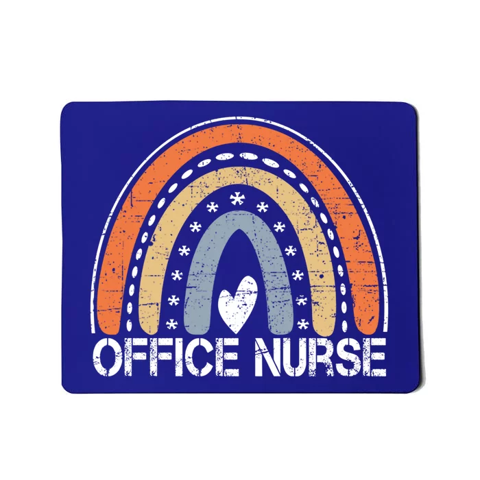 Funny Job Title Worker Vintage Rainbow Office Nurse Cute Gift Mousepad