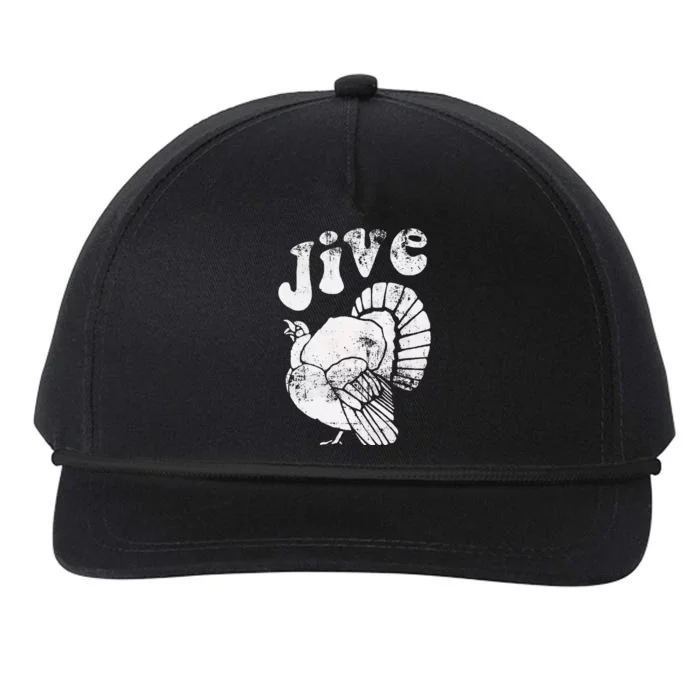 Funny Jive Thanksgiving Turkey Day Retro Holiday Snapback Five-Panel Rope Hat