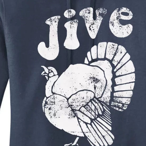 Funny Jive Thanksgiving Turkey Day Retro Holiday Women's Pullover Hoodie