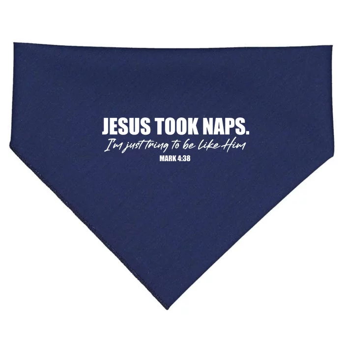 Funny Jesus Took Naps I'm Just Tring To Be Like Him Mark 4 38 USA-Made Doggie Bandana