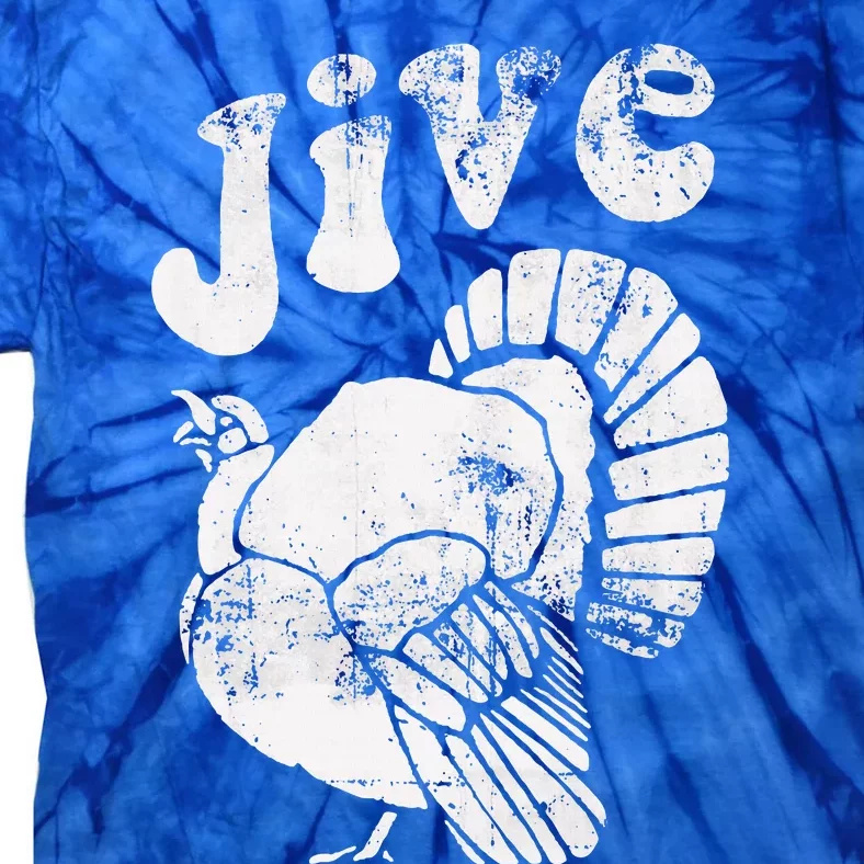 Funny Jive Thanksgiving Turkey Day Retro Holiday Tie-Dye T-Shirt