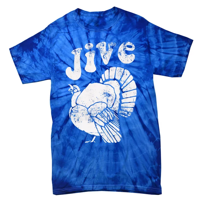 Funny Jive Thanksgiving Turkey Day Retro Holiday Tie-Dye T-Shirt