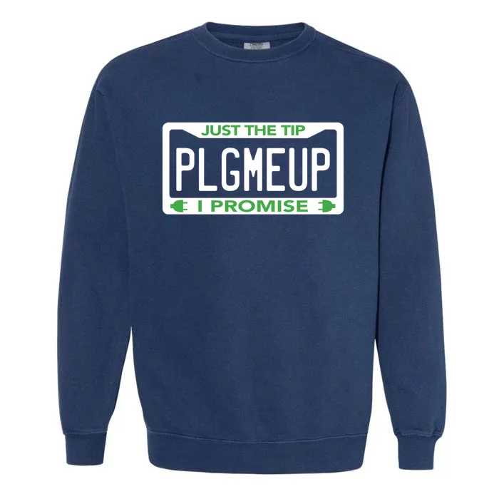 Funny Just The Tip Car Green Energy Earth Day Save Planet Gift Garment-Dyed Sweatshirt