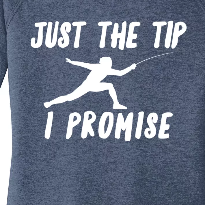 Fencer Just The Tip Promise Fencing Epee Martial Arts Sport Gift Women's Perfect Tri Tunic Long Sleeve Shirt