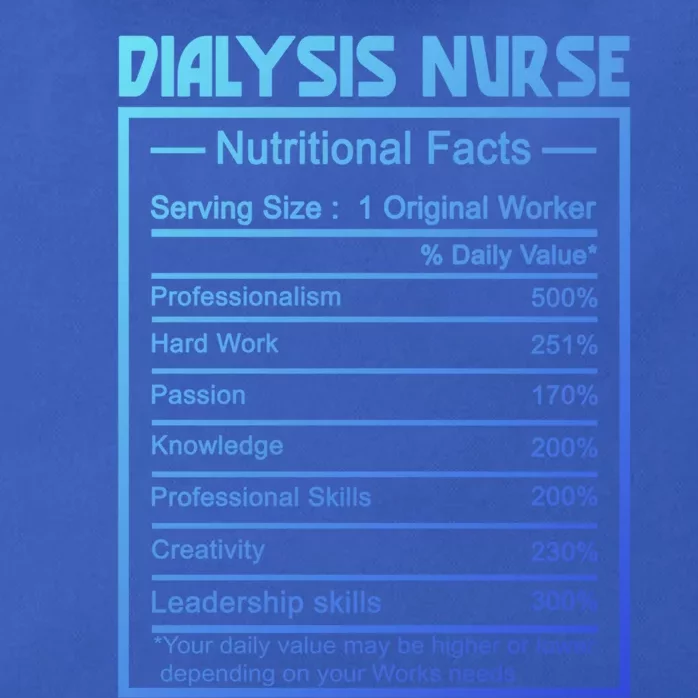 Funny Job Title Worker Nutrition Facts Dialysis Nurse Gift Zip Tote Bag