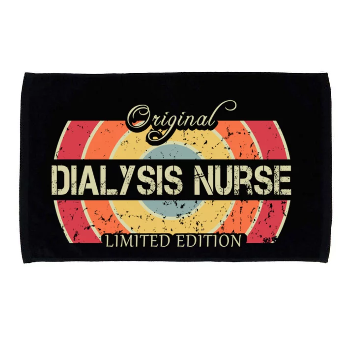 Funny Job Title Worker Retro Vintage Dialysis Nurse Cute Gift Microfiber Hand Towel