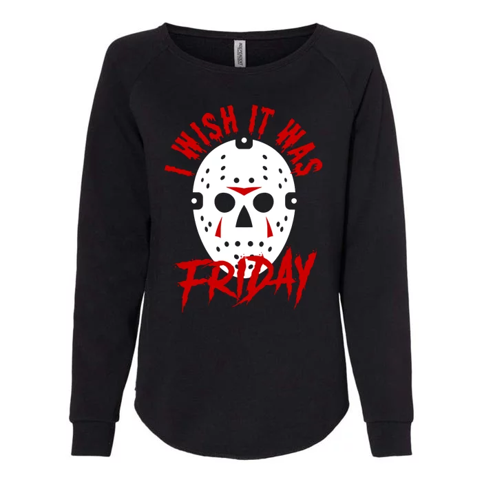 Friday Jason Voorhees Horror Movie Mask Halloween Womens California Wash Sweatshirt