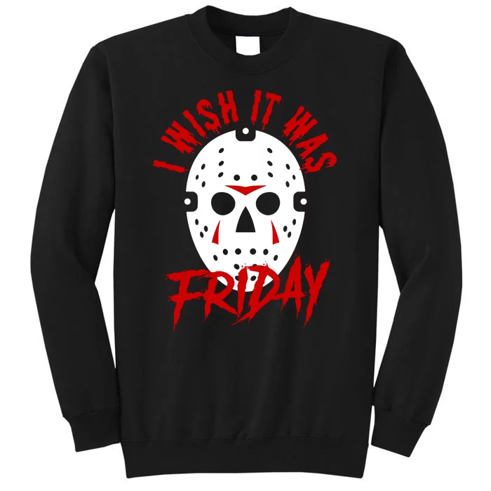 Friday Jason Voorhees Horror Movie Mask Halloween Tall Sweatshirt