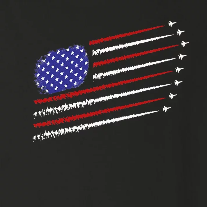 Fighter Jets With USA American Flag 4th Of July Celebration Toddler Long Sleeve Shirt