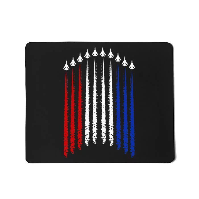 Fighter Jets With Usa Flag 4th Of July Patriotic Mousepad