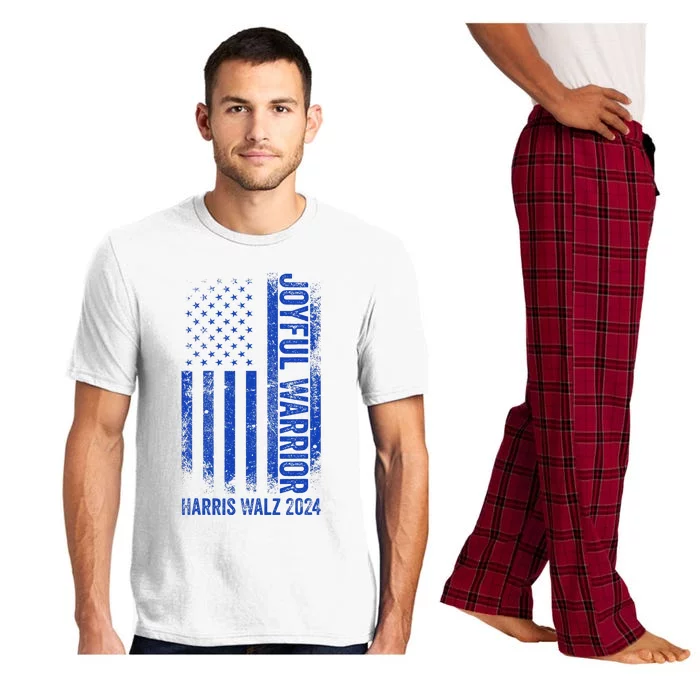 Funny Joyful Warrior Harris Waltz 2024 Usa Flag Pajama Set