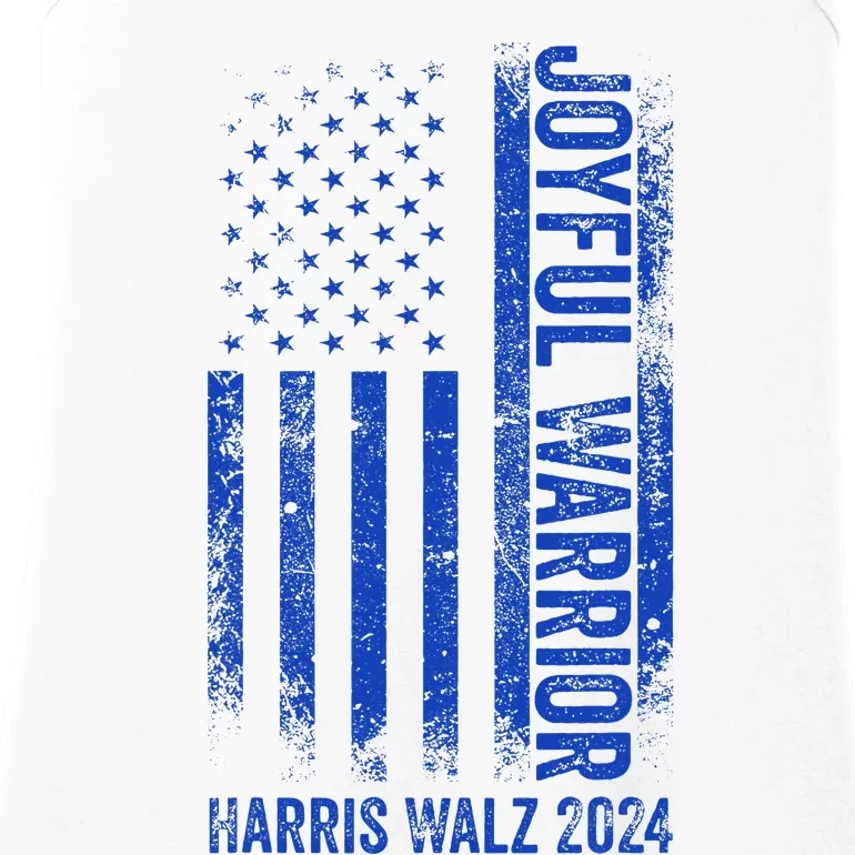 Funny Joyful Warrior Harris Waltz 2024 Usa Flag Ladies Essential Tank