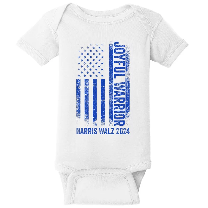 Funny Joyful Warrior Harris Waltz 2024 Usa Flag Baby Bodysuit