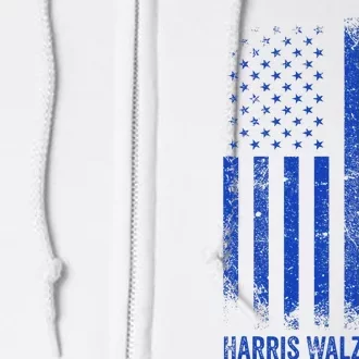 Funny Joyful Warrior Harris Waltz 2024 Usa Flag Full Zip Hoodie