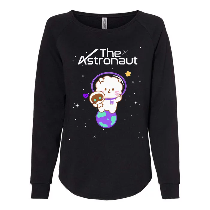 Funny Jin Wootteo the Astronaut K-Pop Womens California Wash Sweatshirt