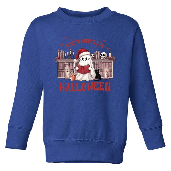 Funny Just Waiting For Halloween Gift Toddler Sweatshirt