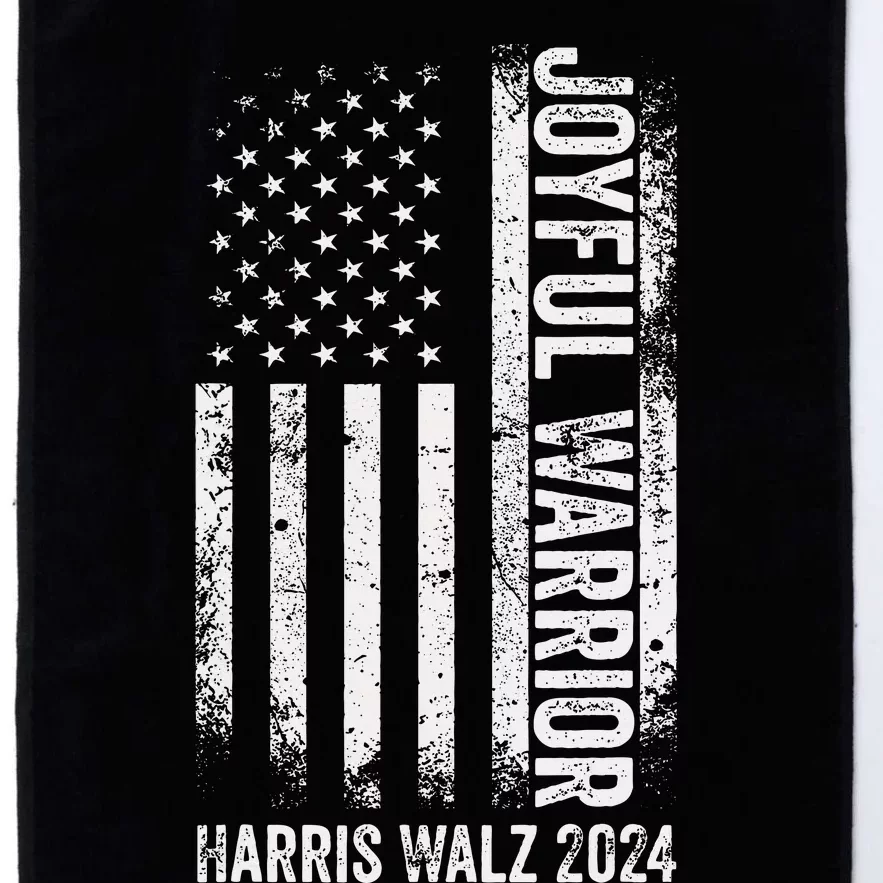 Funny Joyful Warrior Kamala Harris Waltz 2024 Usa Flag Platinum Collection Golf Towel