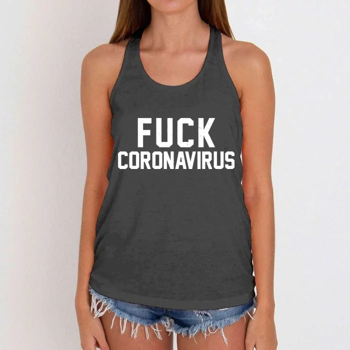 F**k Coronavirus Fight Women's Knotted Racerback Tank