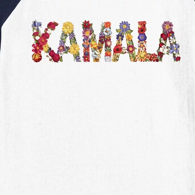 Floral Kamala 2024 Feminine First Female President Baseball Sleeve Shirt