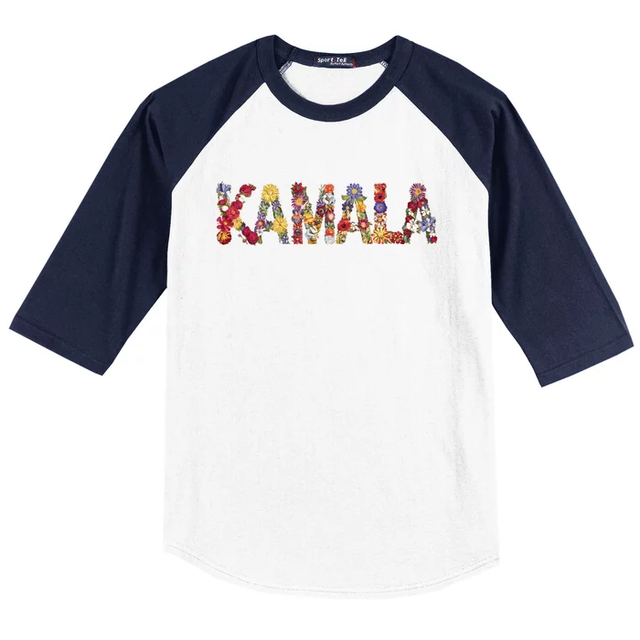 Floral Kamala 2024 Feminine First Female President Baseball Sleeve Shirt