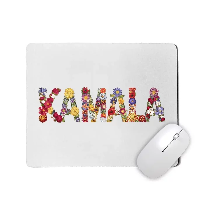 Floral Kamala 2024 Feminine First Female President Mousepad