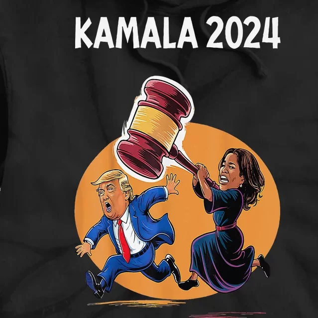 Funny Kamala 2024 Prosecutor Vs Felon Harris Trump Election Tie Dye Hoodie