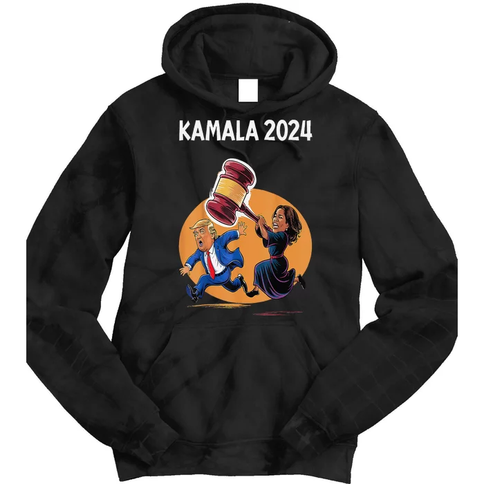 Funny Kamala 2024 Prosecutor Vs Felon Harris Trump Election Tie Dye Hoodie