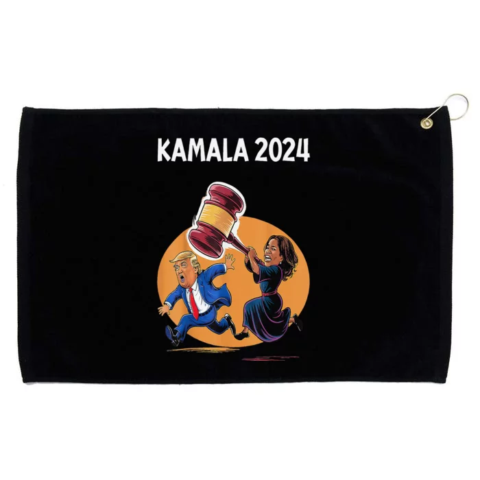 Funny Kamala 2024 Prosecutor Vs Felon Harris Trump Election Grommeted Golf Towel