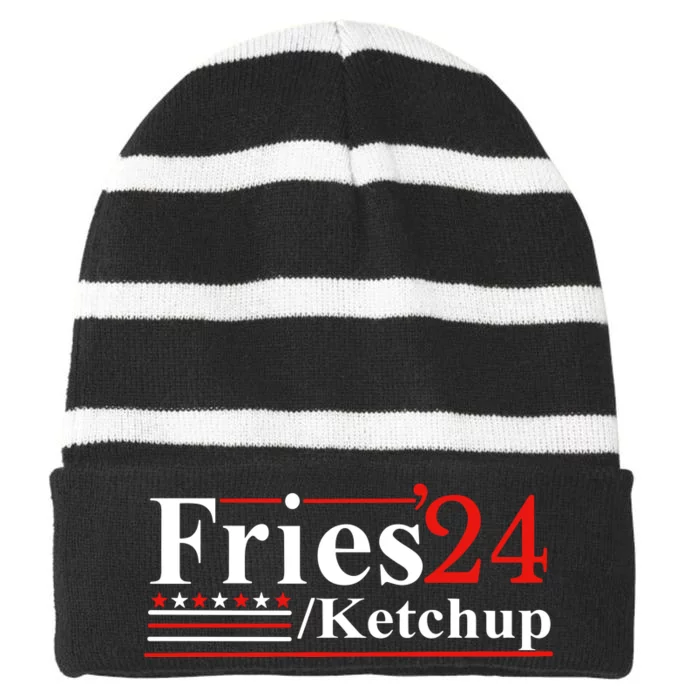 Fries K.E.T.C.H.U.P 24 Striped Beanie with Solid Band