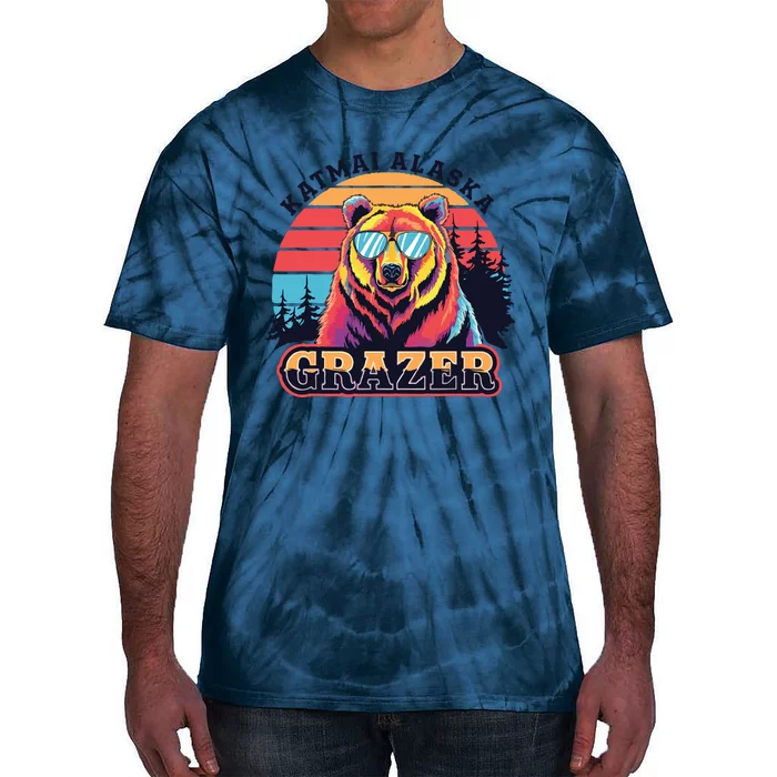 Funny Katmai Alaska Grazer Vintage Fat Bear Week 2024 Tie-Dye T-Shirt