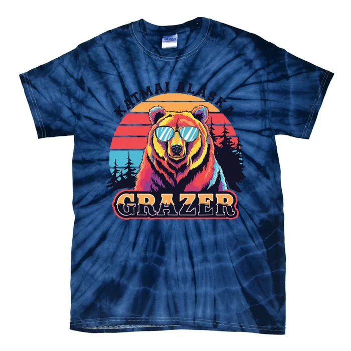 Funny Katmai Alaska Grazer Vintage Fat Bear Week 2024 Tie-Dye T-Shirt