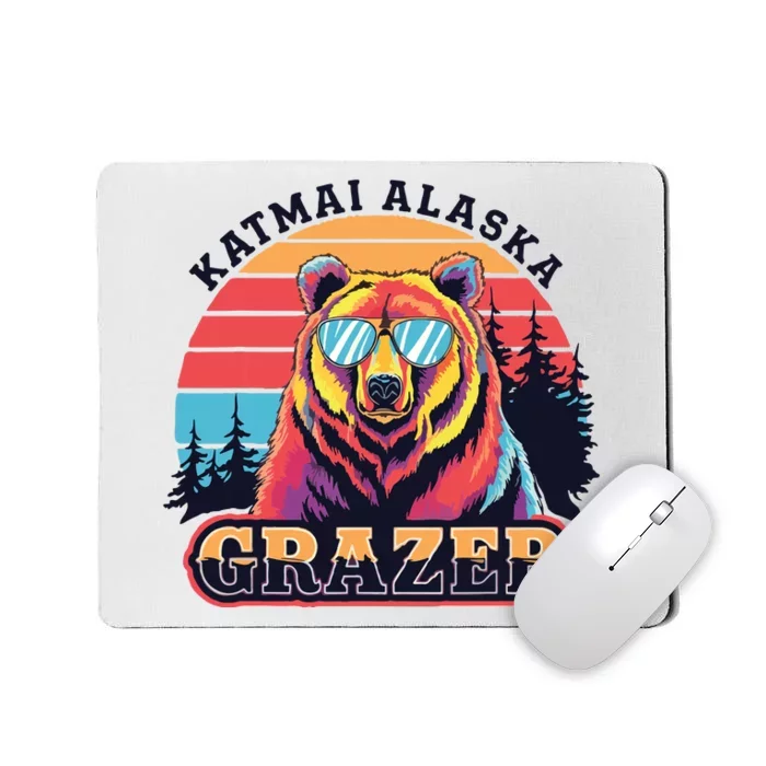 Funny Katmai Alaska Grazer Vintage Fat Bear Week 2024 Mousepad