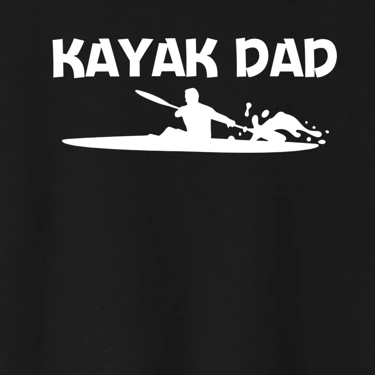 Funny Kayak Art For Dad Papa Kayaking Paddling Canoe Kayaks Funny Gift Women's Crop Top Tee