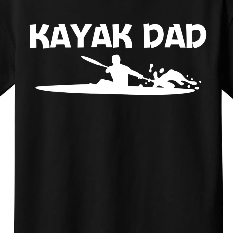 Funny Kayak Art For Dad Papa Kayaking Paddling Canoe Kayaks Funny Gift Kids T-Shirt